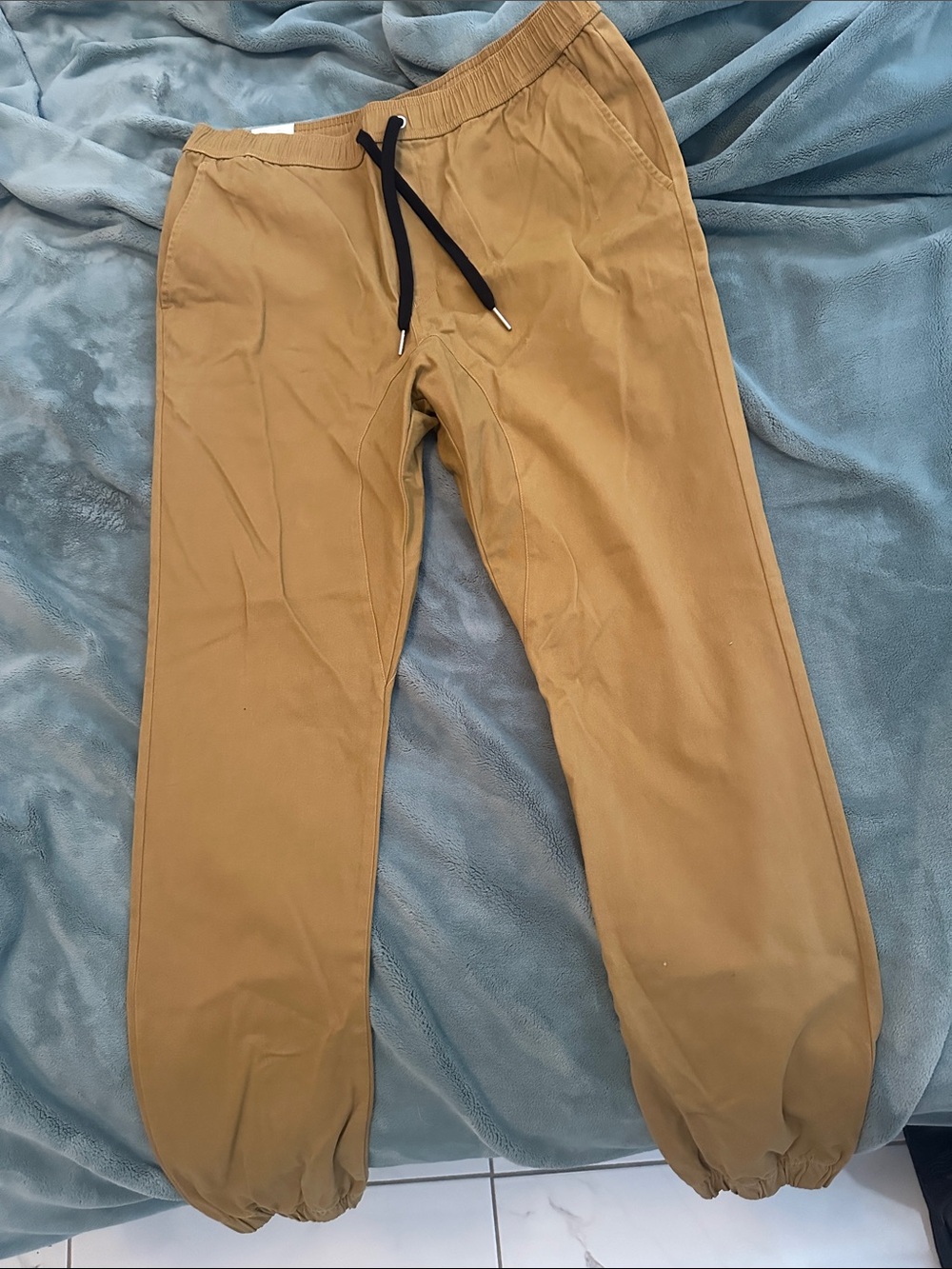 Zanerobe Mens Stretch Drawstring Sure Shot Joggers in Tan - Never worn Size 36